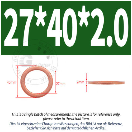 Copper Sealing Washers Metric - M3 M4 M5 M6 M8 M10 M12 - M60 Sump Plug Washer - Picture 119 of 130