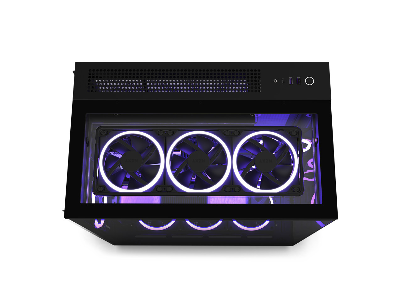 Игровой двухкамерный корпус NZXT H9 Elite All Black Премиум-класса Mid-Tower ATX для ПК - RGB