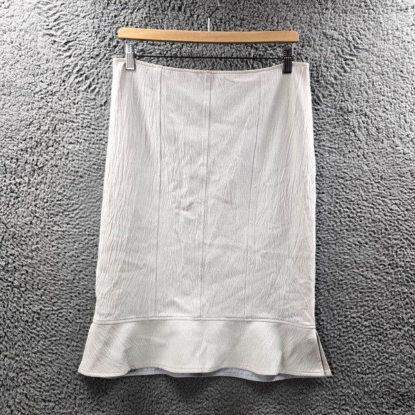 Vintage George Gross Womens Fit & Flare Skirt Size 12 Light Grey Textured