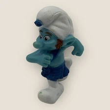 Gutsy Smurf Kilt and Sideburns Figurine Peyo 2011 Smurfs Movie McDonalds Toy
