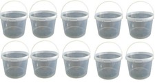 10 x 5 Liter Eimer mit Deckel, transparent, stapelbar, mit Lebensmittelfreigabe 