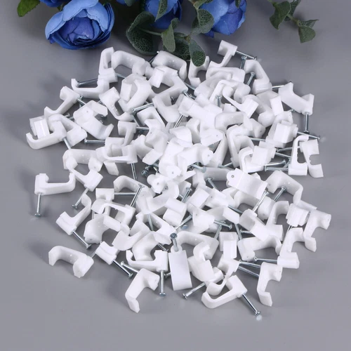  100 Pcs Power Cord Buckle Wire Clip Mini Cable Winder Organizer Clips