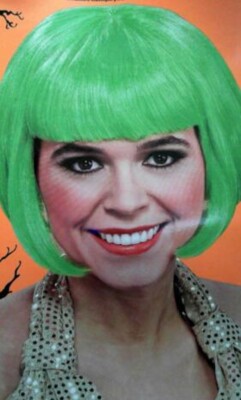 Women's Green Short Hair Wig - Bob Cut - Girls Hair Accessories - One Size