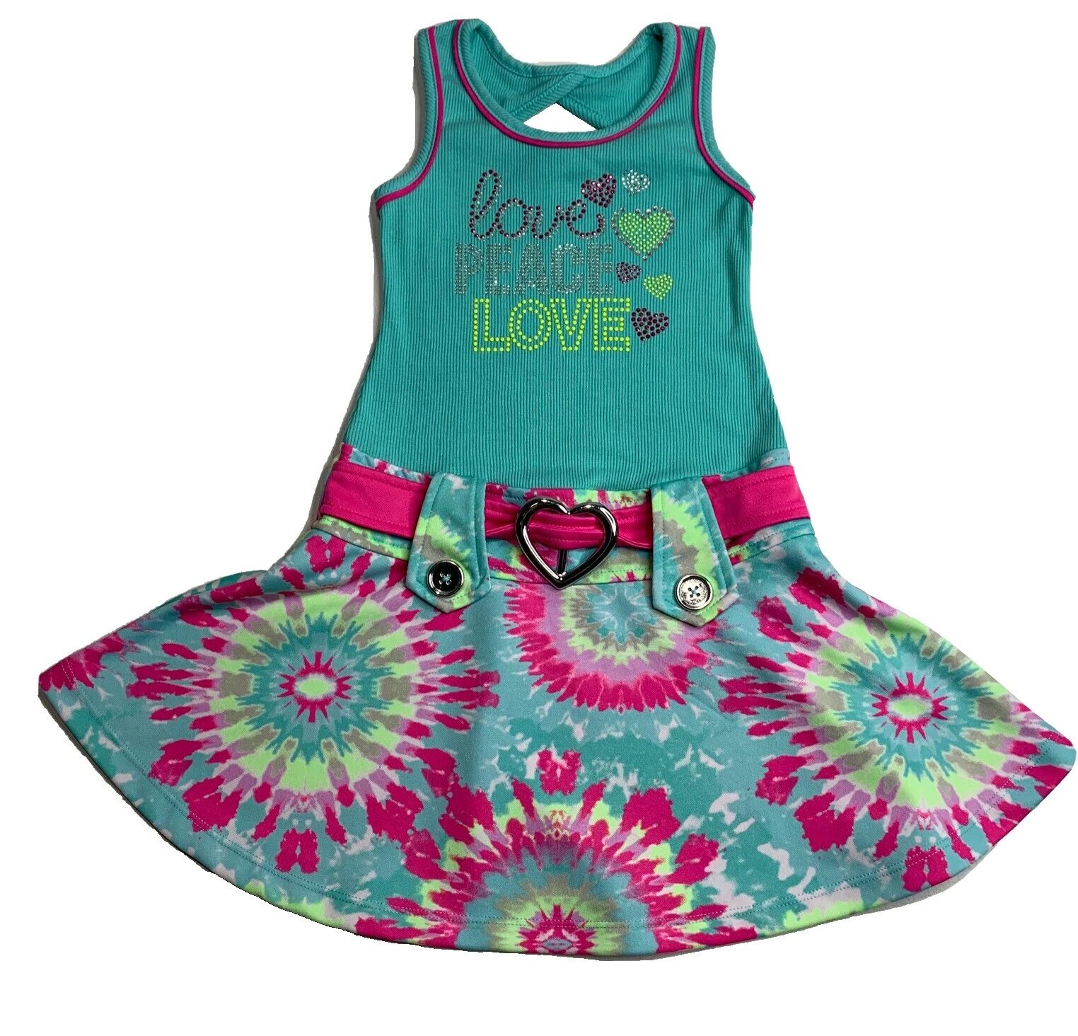 Peace Cotton Blend Casual Baby Girls' Dresses