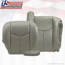 03-06 Chevy Tahoe Suburban GMC Yukon Genuine Leather Driver Bottom Cover Pewter