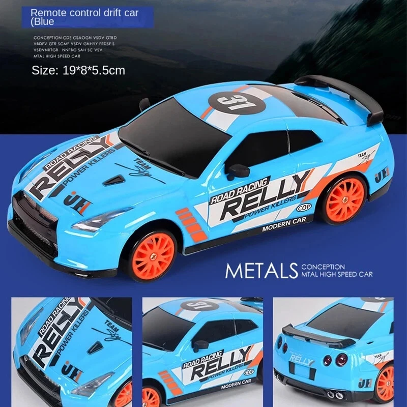 1:24 2.4G High Speed 15 KM/H Drift Rc Auto 4WD Fernbedienung GTR Fahrzeug Auto - Bild 4 von 4