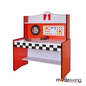 Kids Car Bed Theme Writing Computer Desk Table Red Check Flag Ebay