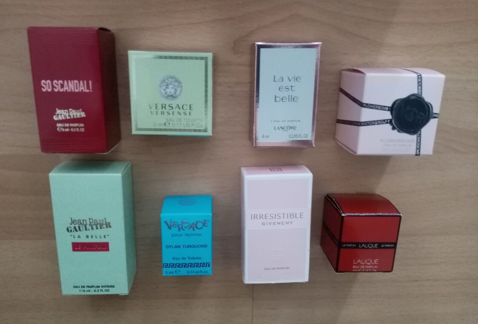 8 Parfum Miniaturen Damen Versace Jean Paul Gaultier Lacome Givenchy etc. 