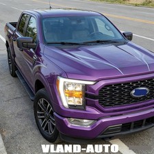 For 2021-23 Ford F150 Chrome LED Reflector Headlight Front Head Lamp Left+Right