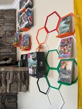 10/25/50 Count Modular Hexagon Wall Shelf Honeycomb Display Modern