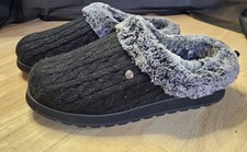 Skechers Bobs Keepsakes Ice Angel Womens Faux Fur Lined Slippers Sz. M 8-10 EUC