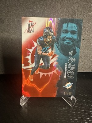 2025 Topps Signature Jaylen Waddle Miami Dolphins Lava /25 #88