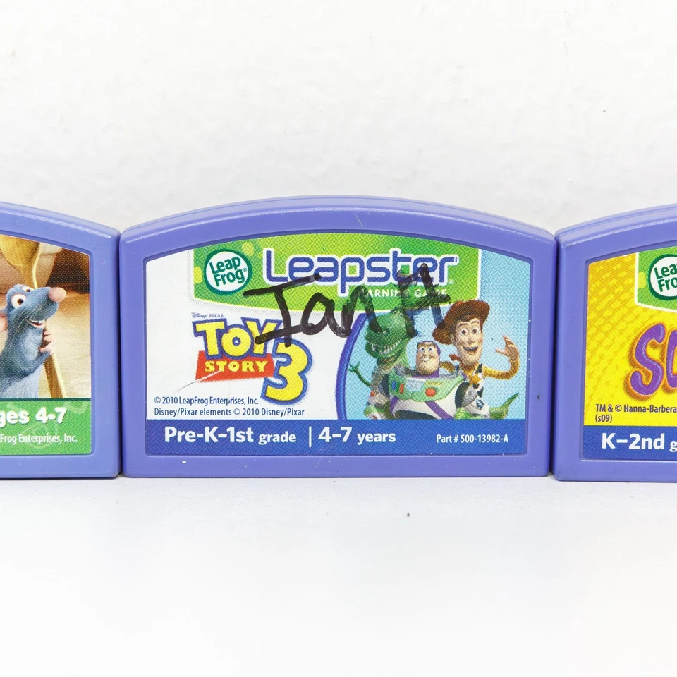LEAPFROG Leapster Game Cartridge Lot Ratatouille Toy Story 3 Scooby Doo Disney - Image 4 of 4