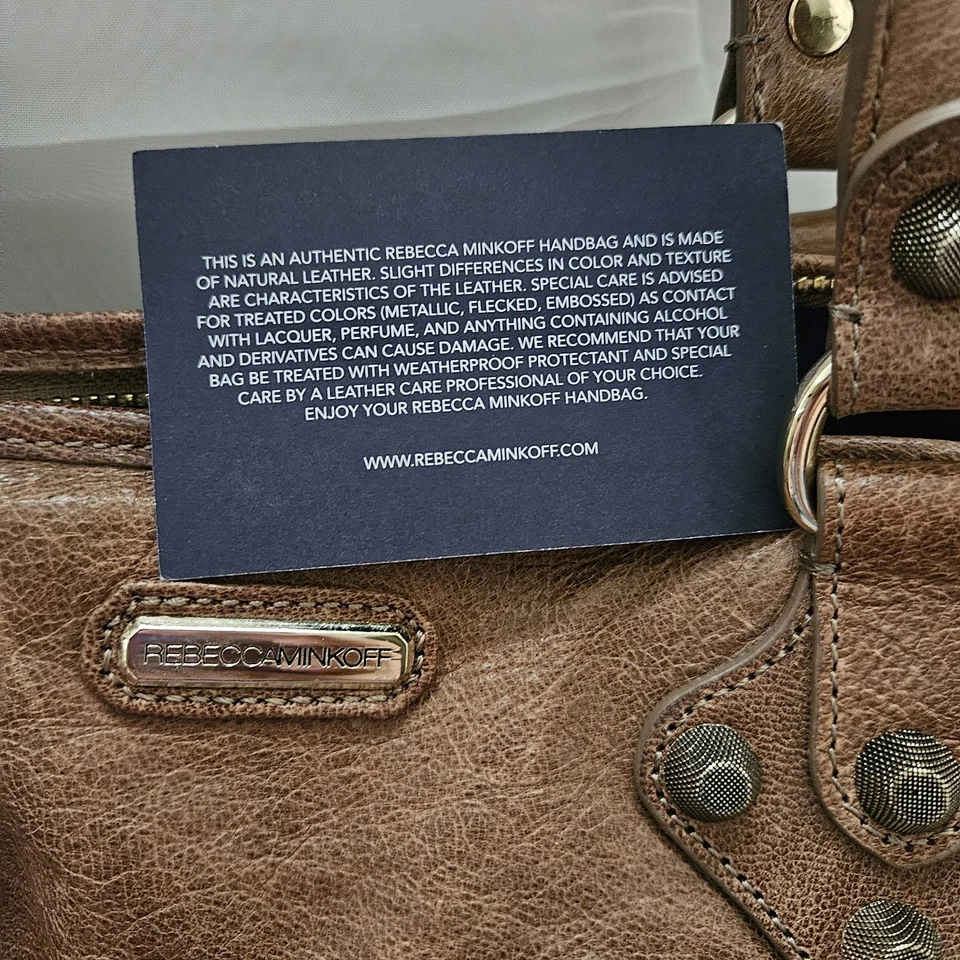 Cartera Rebecca Minkoff Diamond Taupe Nueva con Etiquetas Foto 2 de 4