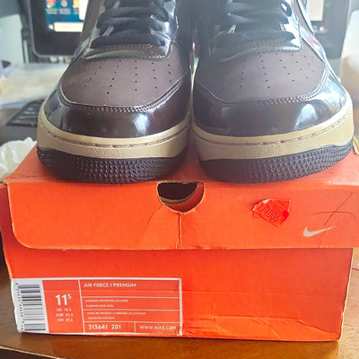 Nike Air Force 1 Premium Woodgrain Low Top Lace Up Men's Sneaker 313641-201