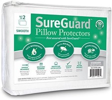 Standard Size Pillow Protectors Waterproof Bed Bug Proof Cotton Zippered