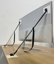 2 Pack Adjustable TV Safety Straps, No-Drill Adhesive Anti-Tip Furniture Anchors