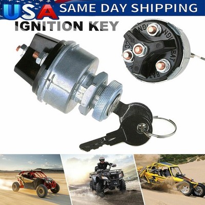 Universal Ignition Key Starter Switch With 2 Keys For Car Tractor Trailer US