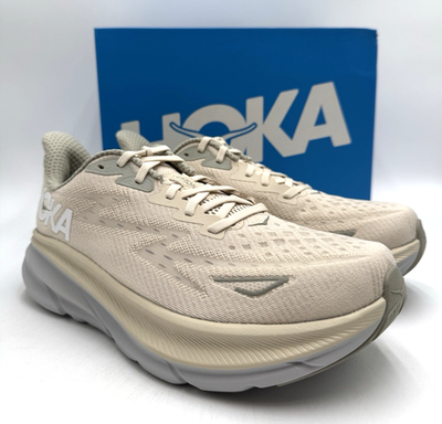Hoka One CLIFTON 9 Men's NEW Running Sneaker Cream/Beige Multiple