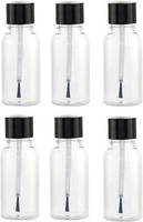 Nagellackflaschen 20Ml Transparent Glas NachfüLlbar Mit Pinselkappe 6 StüCk