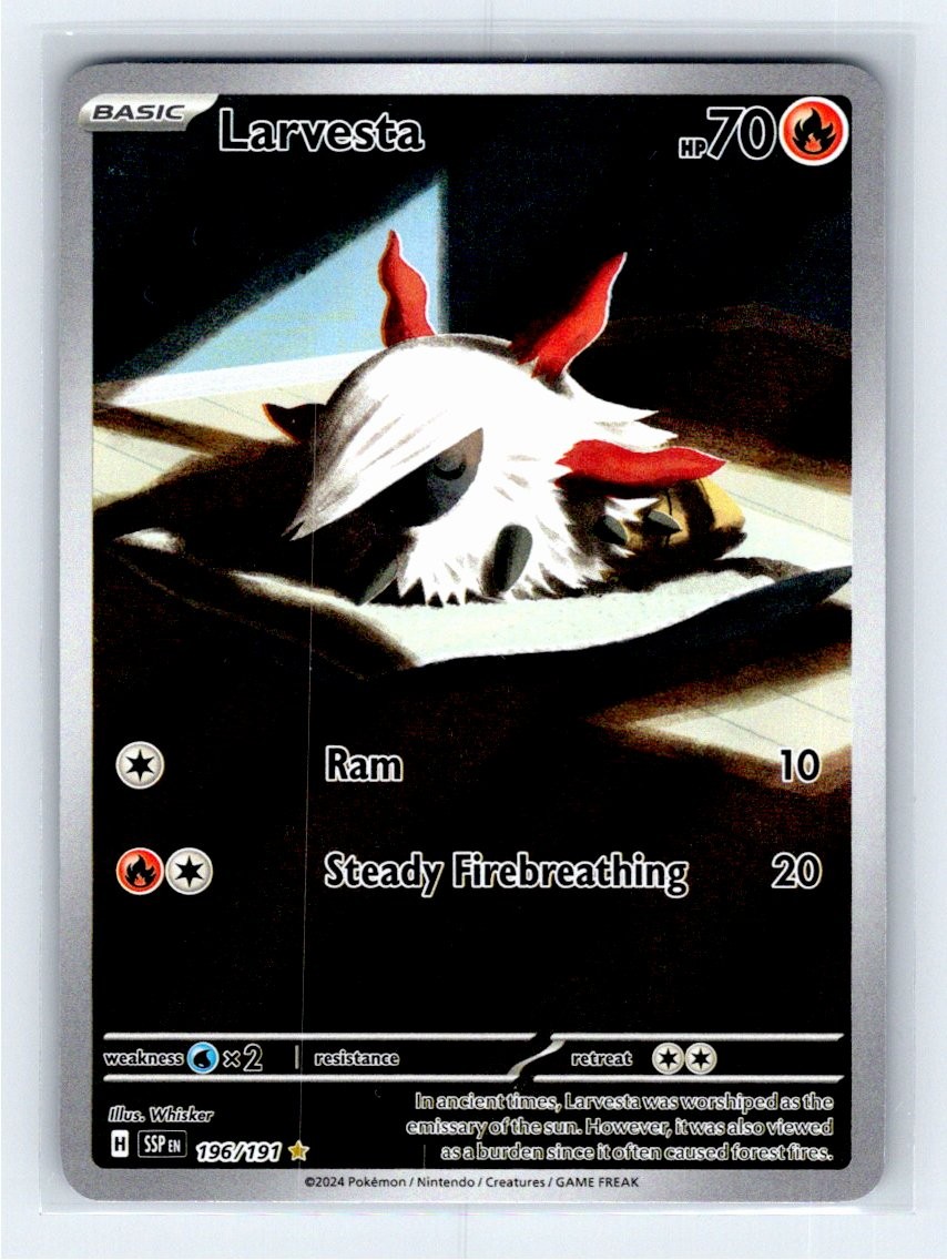 Pokemon TCG - Larvesta - 196/191 - SV08: Surging Sparks LP