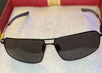 IZOD Sunglasses IZ1105 Mens Black Aviator Gray Lens Black Metal Nice
