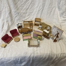 Epoch Sylvanian Calico Critters Furniture Bath Kitchen Living Nursery 20 Pieces