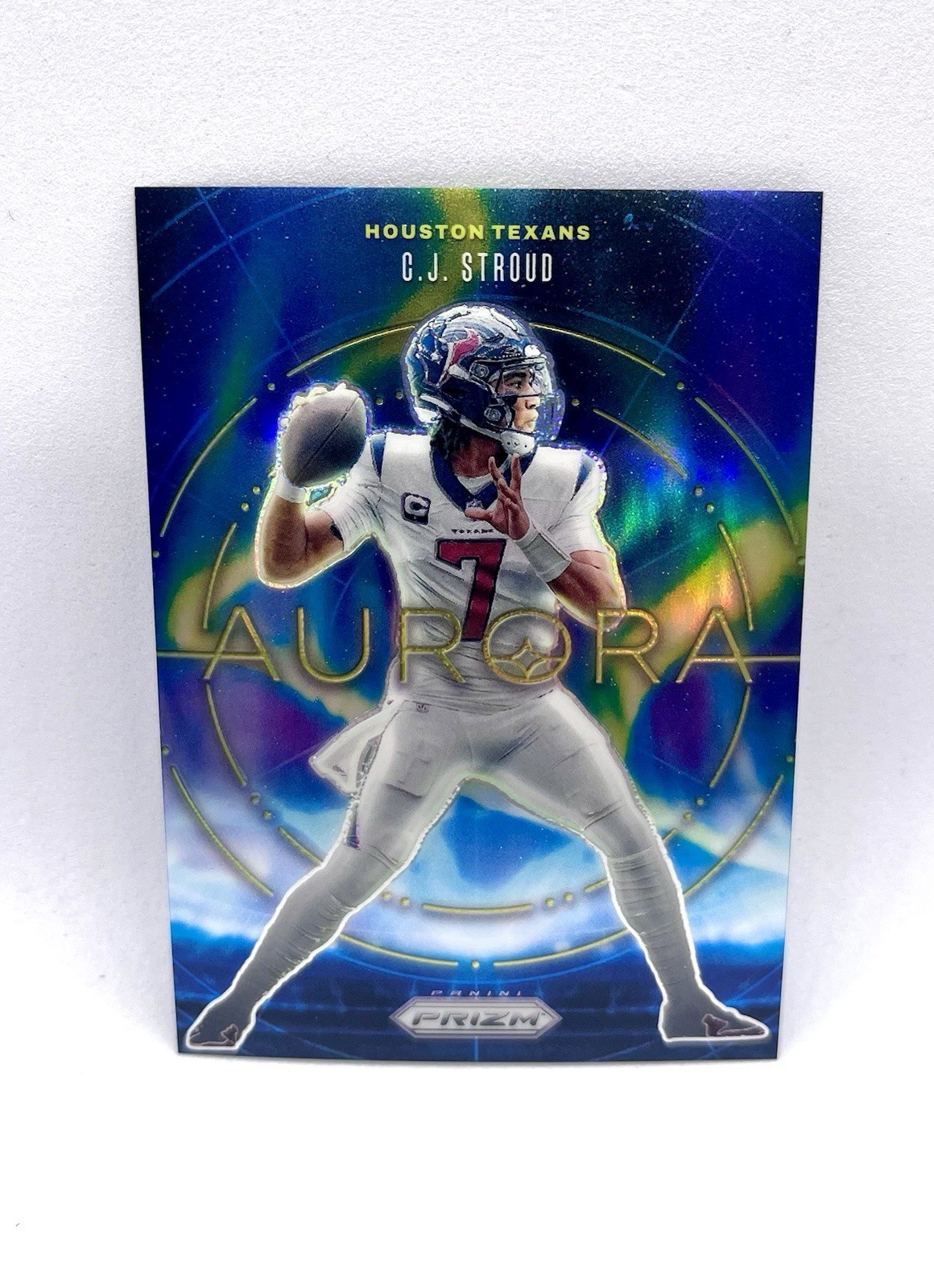 CJ Stroud 2024 Panini Prizm Football Aurora #11 SP *Case Hit* Houston Texans