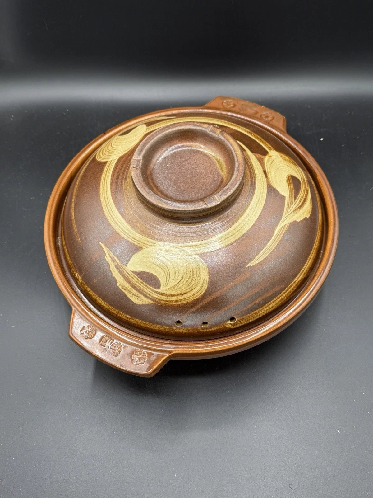 Vintage Japanese 10” Donabe Ceramic Pot