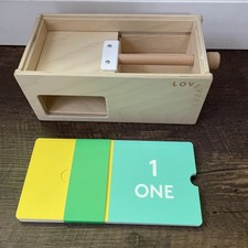 Lovevery Wooden Counting Box, with counting card and without pegs