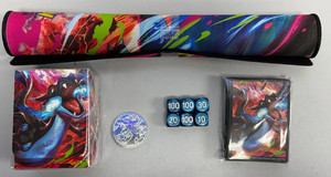 Mega Charizard X ex UPC Playmat, Deckbox, Sleeves, Coin, Damage Counters