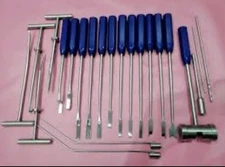 Mueller-Type Cement Removal Instruments Titanium Blue 22 Pcs Orthopedic