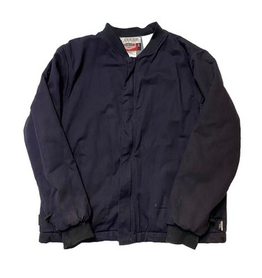 Steel Guard Pro Canvas Jacket Mens Large Blue Flame Resistant Workwear Welding