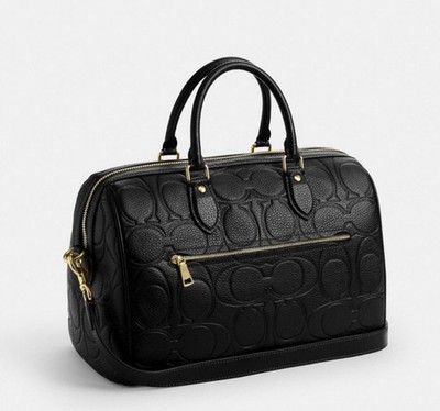 NWT Coach Rowan Large Satchel Bag In Signature Canvas /CCD53 Black NWT Coach Rowan Large Satchel Bag In Signature Canvas /CCD53 Black