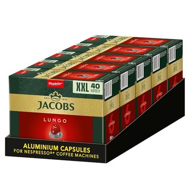 JACOBS Kapseln Lungo 6 Classico 200 Stück XXL-Pack Nespresso * kompatibel