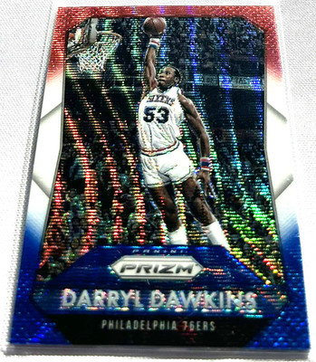 2015-16 Prizm Basketball Darryl Dawkins Philadelphia 76ers Red White & Blue Wave
