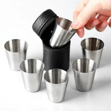 Mini Stainless Steel Cups Set | Outdoor Travel Shot Glasses Portable 30/70 ml