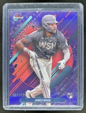 2025 Topps Finest James Wood Rare RC Purple Refractor Rookie #/125 Nationals
