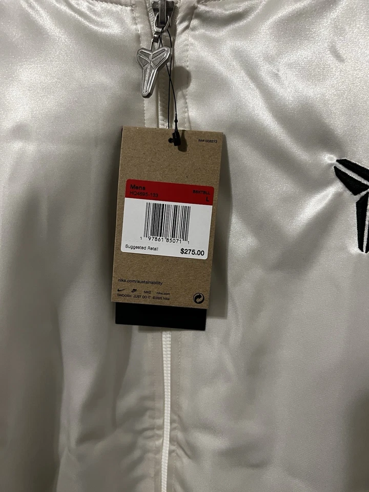 Nike Kobe Año de Mamba Therma-FIT Chaqueta Aislante En Blanco Nueva Para Hombre Foto 3 de 4