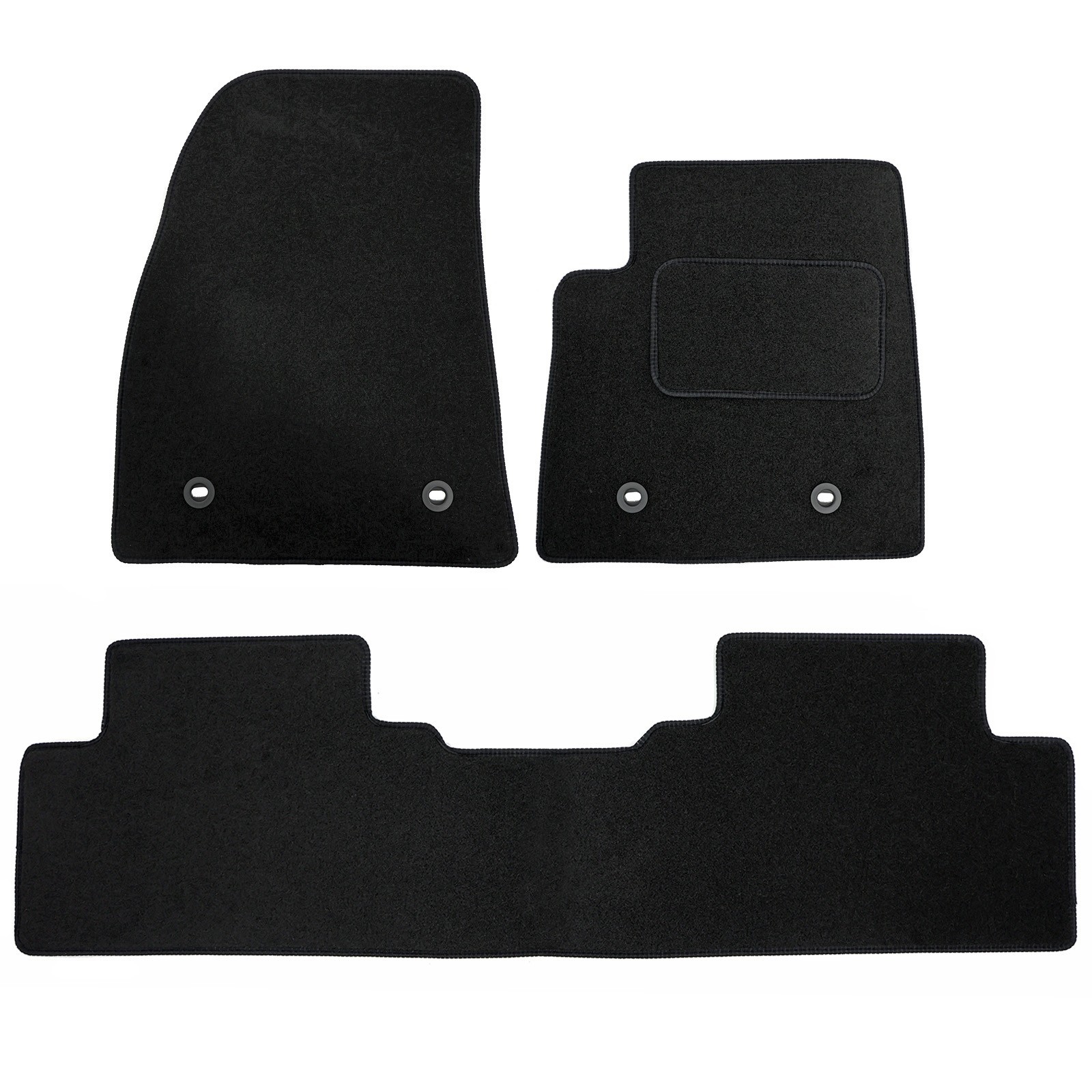 For MG MG5 EV Car Floor Mats Tailored Durable Carpet 2020 onwards 3pcs Set Black