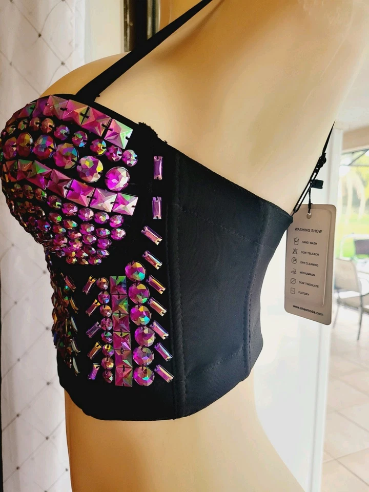 Party Bustier Corset Party Top - Ideal Rave Outfit for Women -Size 36-80 Cup New - Image 2 of 4