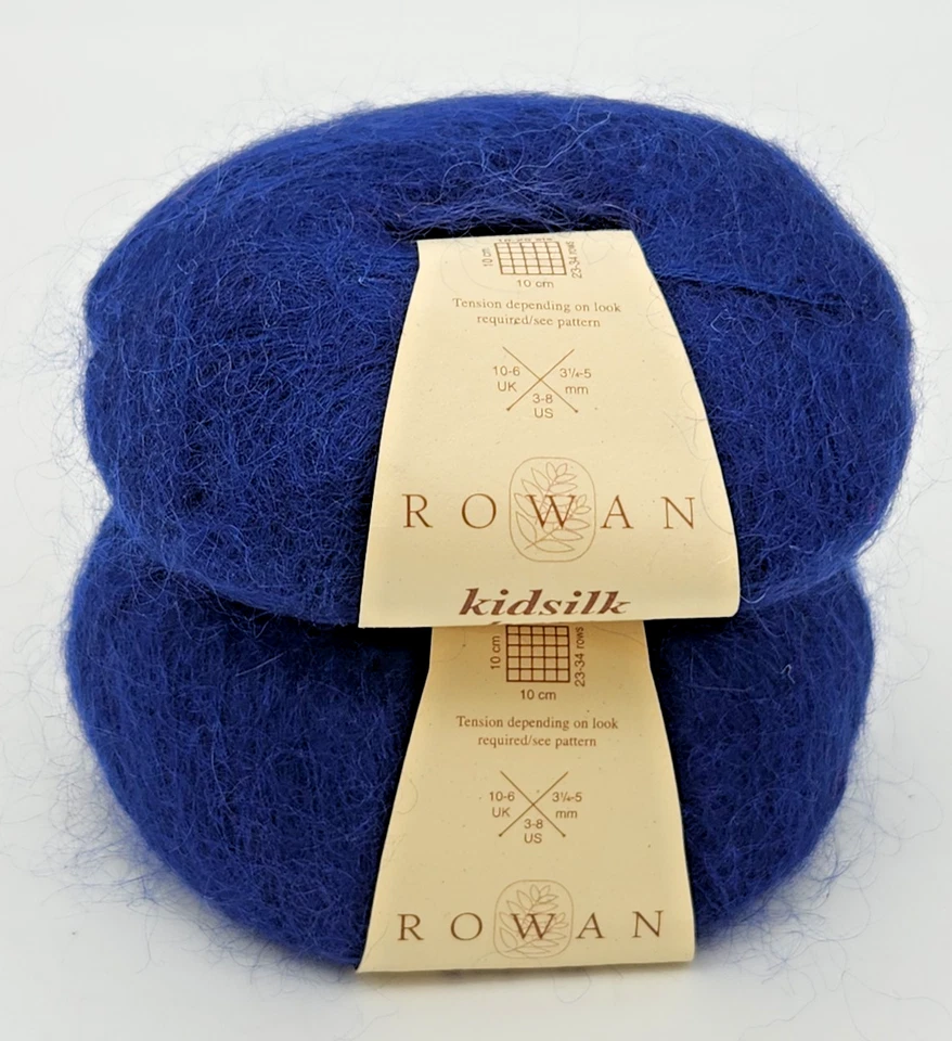 Lote de 2 -Rowan Kidsilk Haze - #593 azul oscuro - mohair/seda - 25 g/229 yardas cada uno Foto 2 de 4