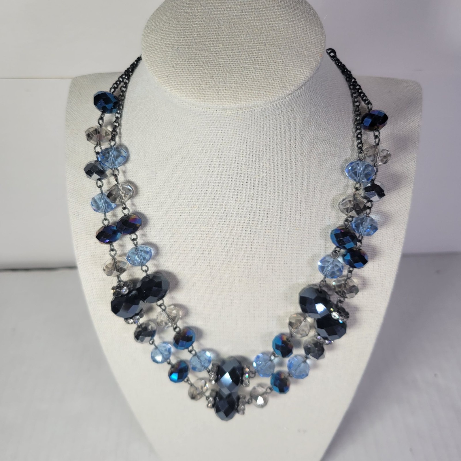 Trifari Multicolor Crystal Beaded Statement Neckl… - image 1