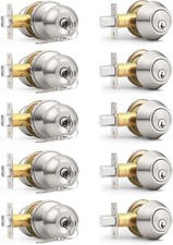 5-Set Entry Door Knob  Deadbolt Lockset: Keyed Alike Convenience