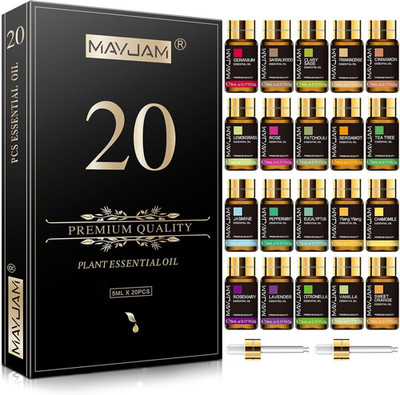 20 Pcs Tea Tree Essential Oil Gift Set for Diffusers & DIY Crafts