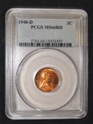 1948-D LINCOLN WHEAT CENT PCGS MS66RD
