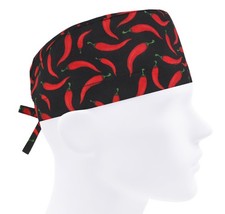 Spicy Hot Chili Surgical Scrub Cap Mens, Red Pepper Surgeon Nurse or Chef Hats