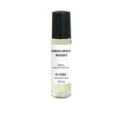Fresh Spicy Wood (Men) Body Oil 1 oz Fragrance All Natural Scent