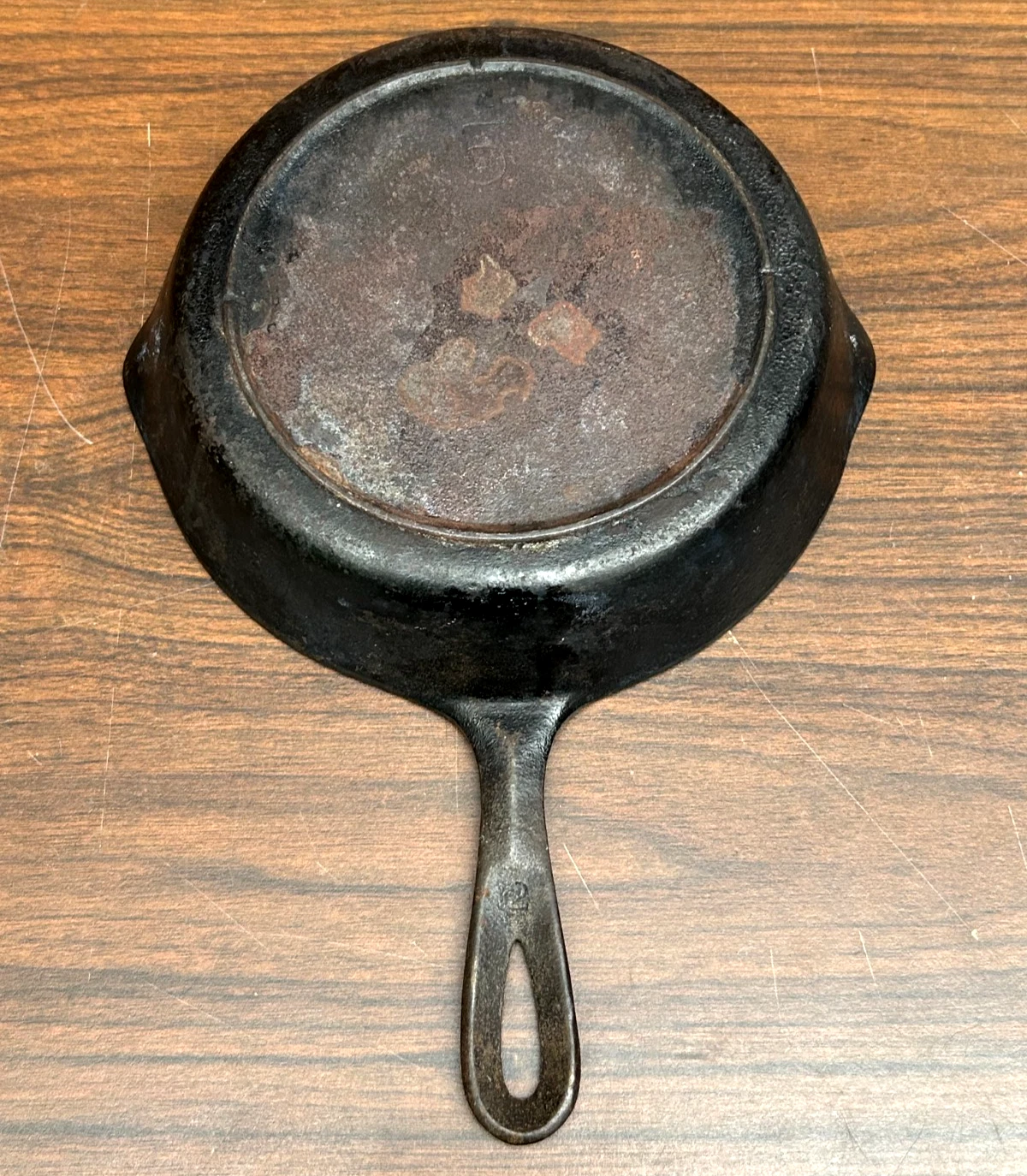 Antique CAST IRON SKILLET  Wagner Ware Griswold ? 8" Primitive Griddle Pan