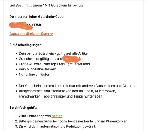 benuta 15 % Gutschein Teppich